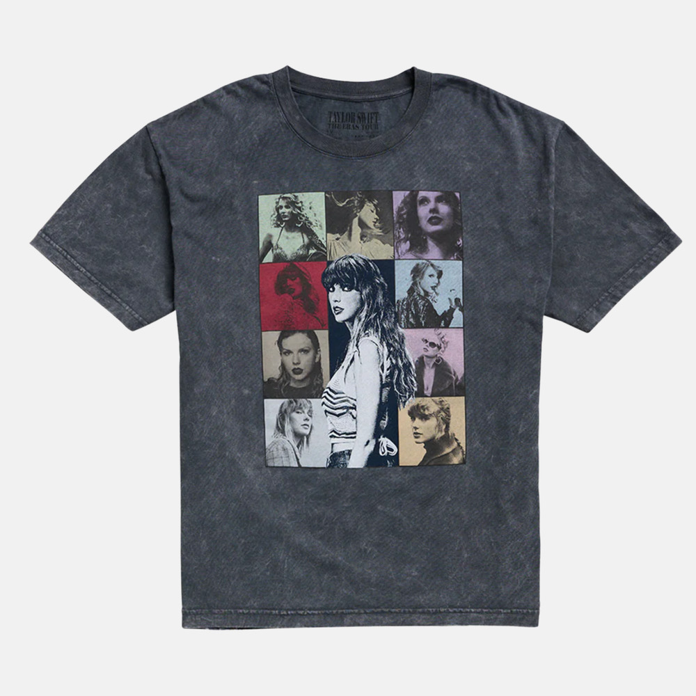 NWT Taylor Swift THE ERAS TOUR ORIGINAL US DATES Mineral Wash Gray Tee sz‎ 2XL